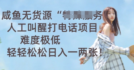 咸鱼无货源人工叫醒打电话项目，难度极低， 轻轻松松日入一两张-大鱼资源网