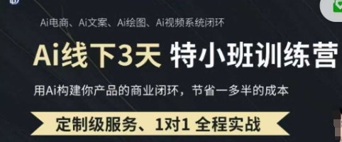 AI实操培训第20-21期线下，0基础保姆级教程，3月最新整理，企业获客、降本增效、打造超级个体-大鱼资源网
