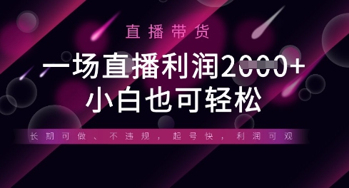 半无人直播带货，一场利润数张，适合所有平台玩法，小白也可轻松-大鱼资源网